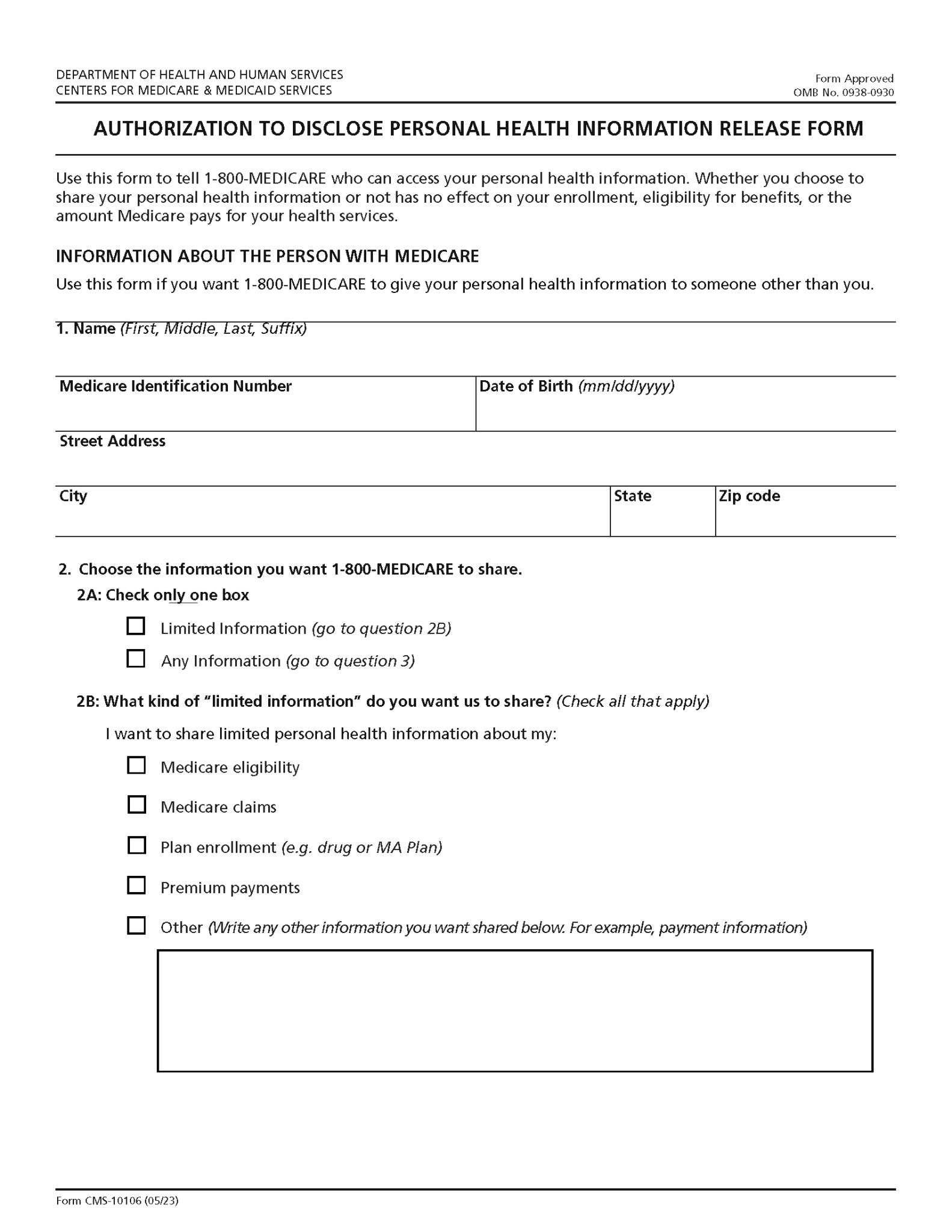 Free Medicare Consent To Release Form Pdf