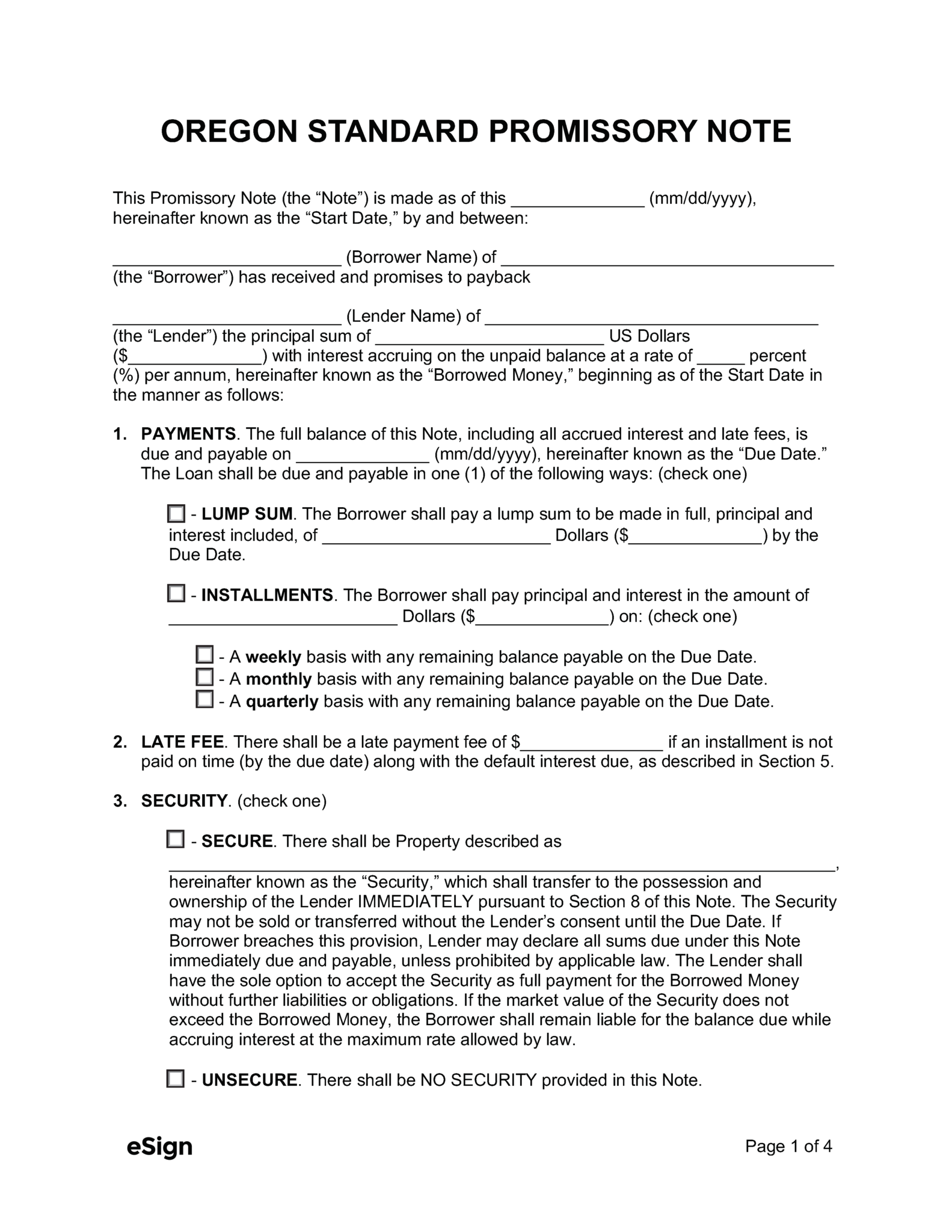 Free Oregon Deed Of Trust Form PDF Word