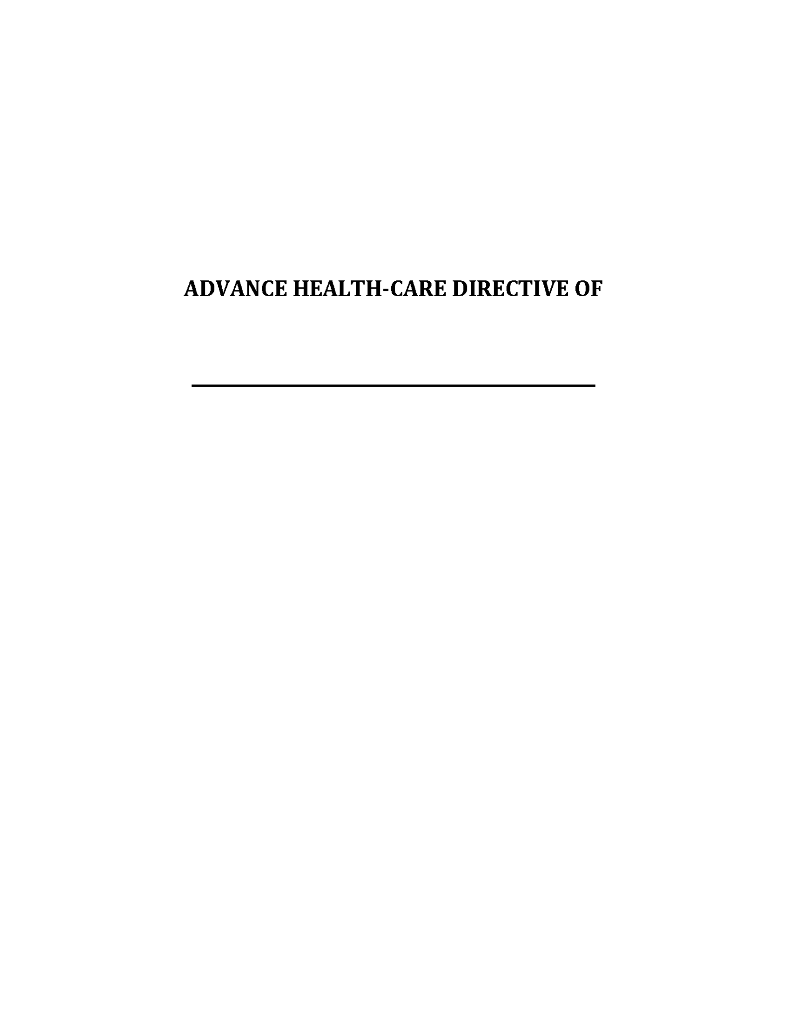 Free Delaware Advance Directive Form PDF