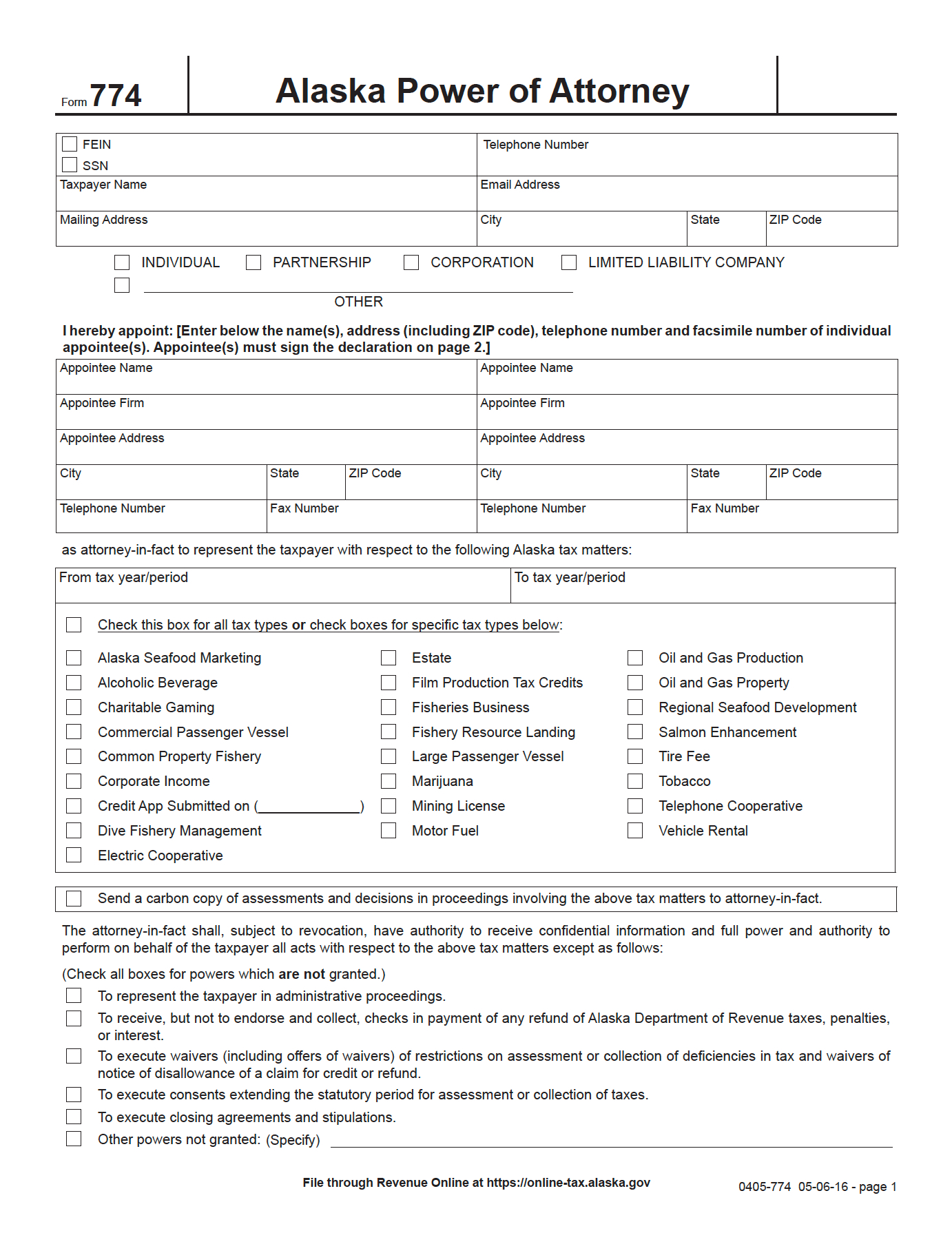 free-alaska-tax-power-of-attorney-form-774-pdf