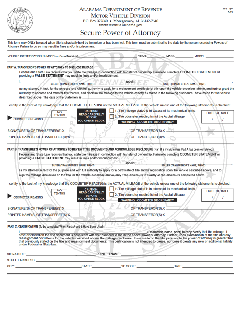 Free Kansas Motor Vehicle Power of Attorney (Form TR41) PDF