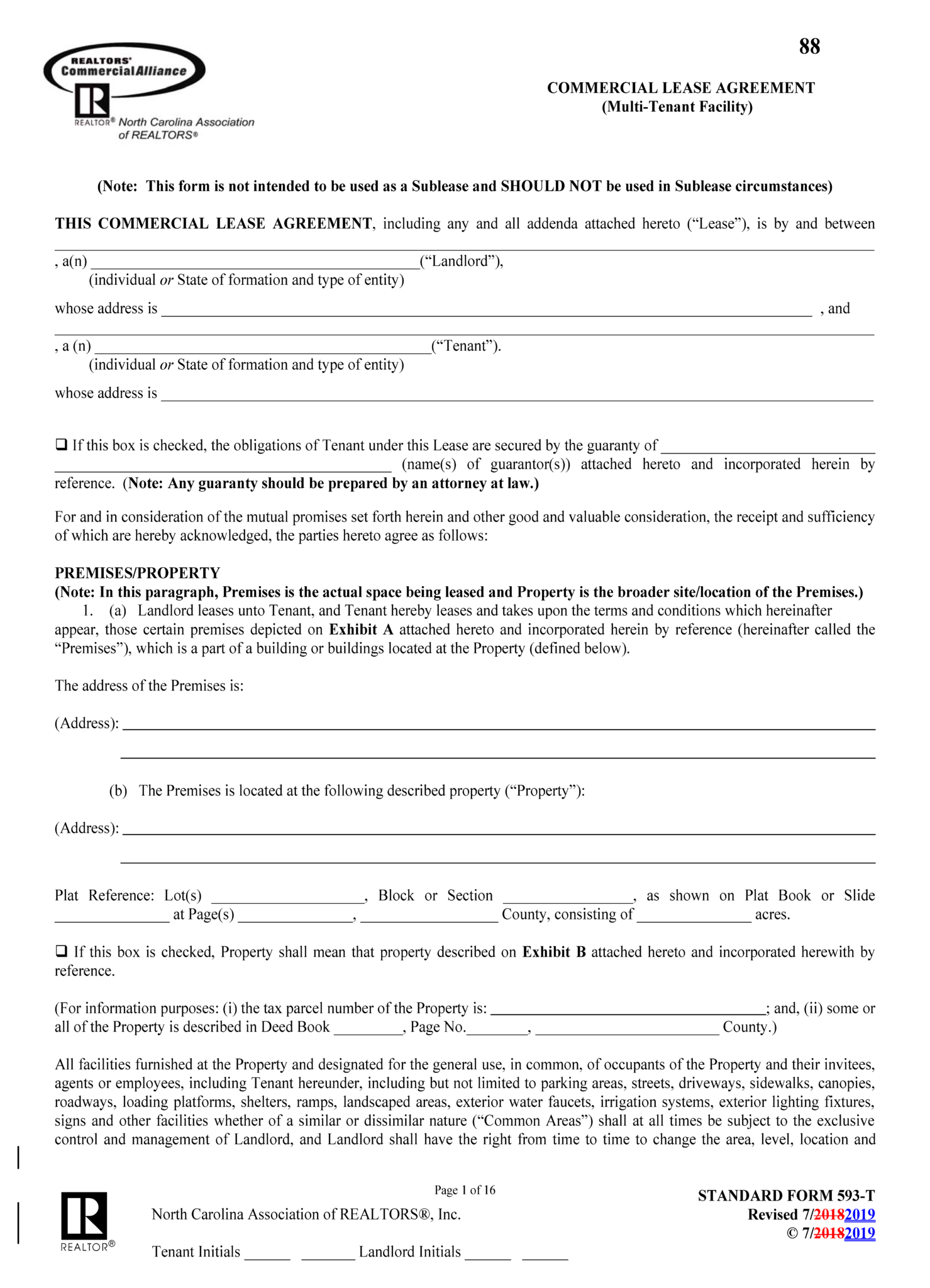 Free North Carolina Commercial Lease Agreement Template | PDF | Word