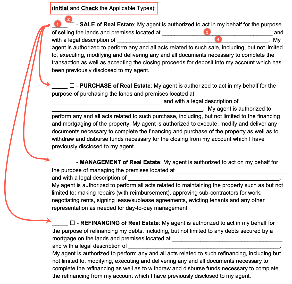 Free Real Estate Power of Attorney Forms PDF Word