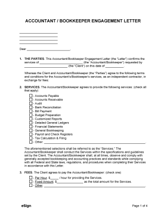 Free Accounting Retainer Agreement Template