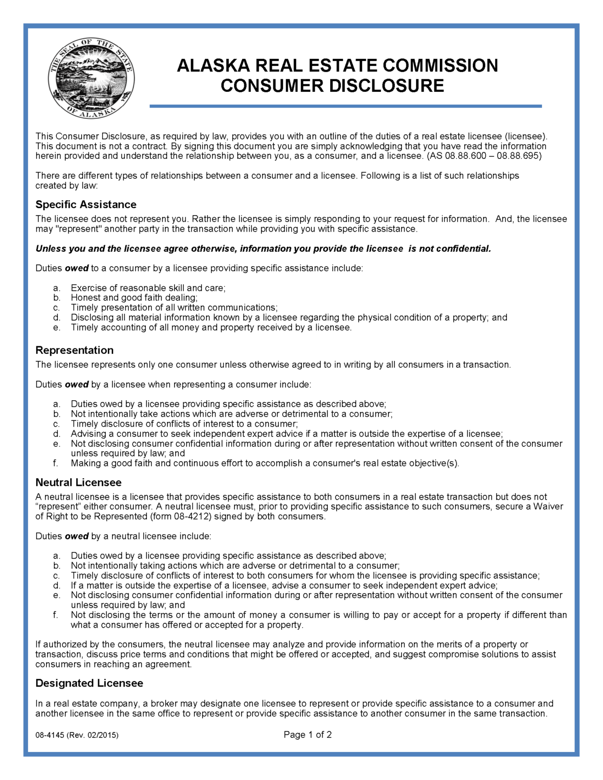 Free Alaska Residential Purchase and Sale Agreement PDF Word