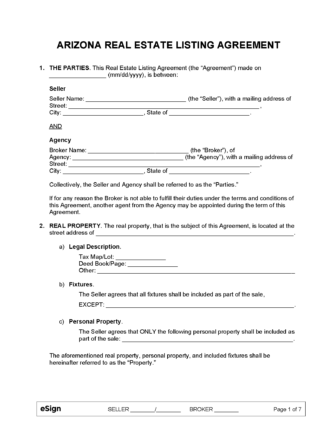 arizona pre inspection home agreement form