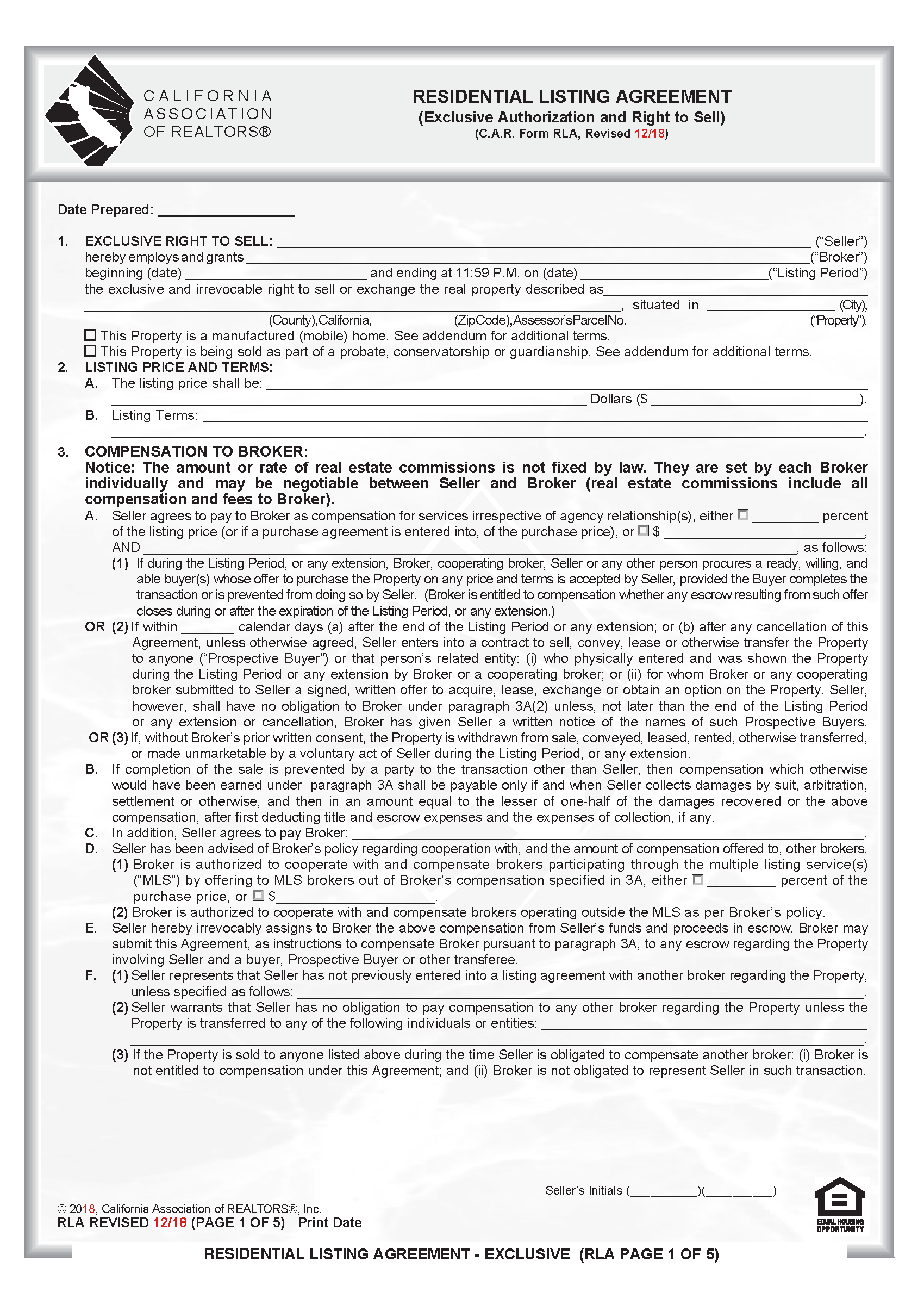 California Real Estate Forms Pdf at vanbakerblog Blog