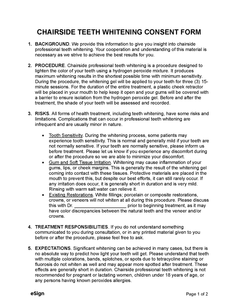 Free Teeth Whitening Consent Form PDF Word free-teeth-whitening-consent-form-pdf-word