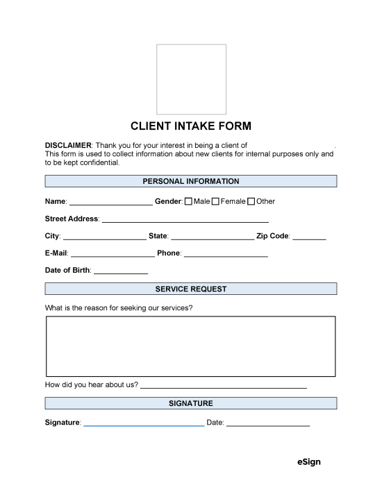 Free Client Intake Forms 35 Pdf Word 