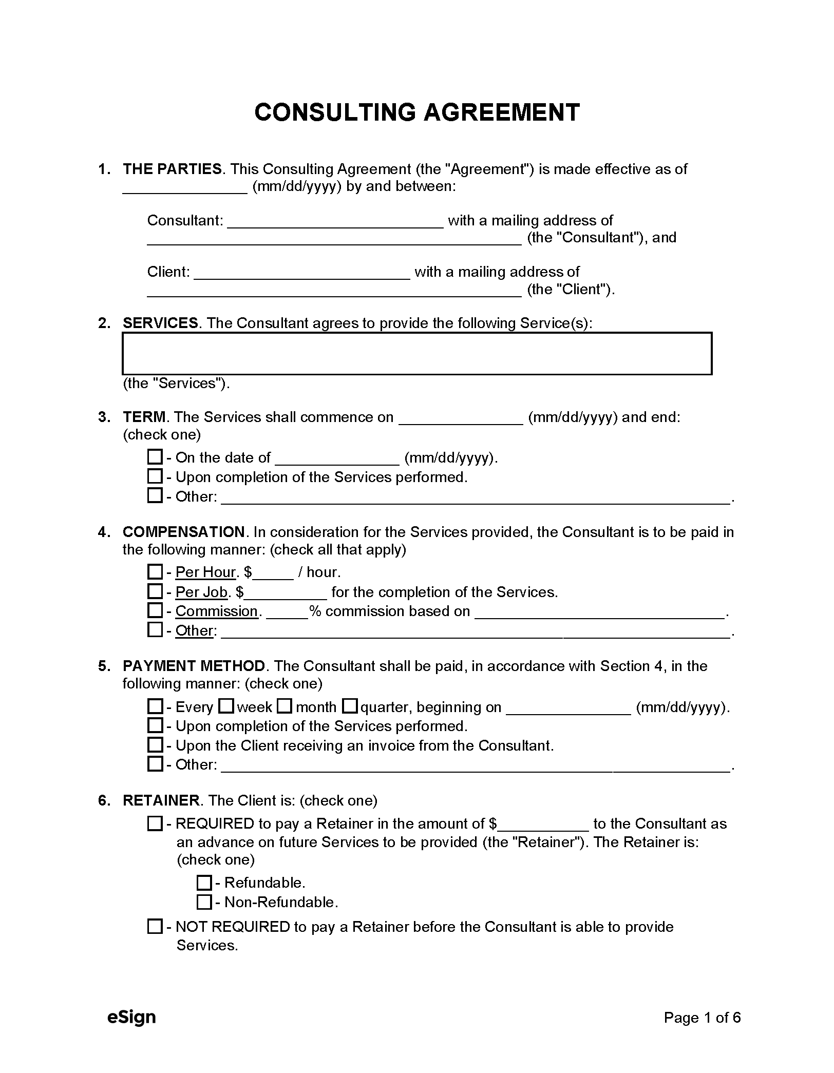 Free Consulting Agreement Templates 24 PDF Word