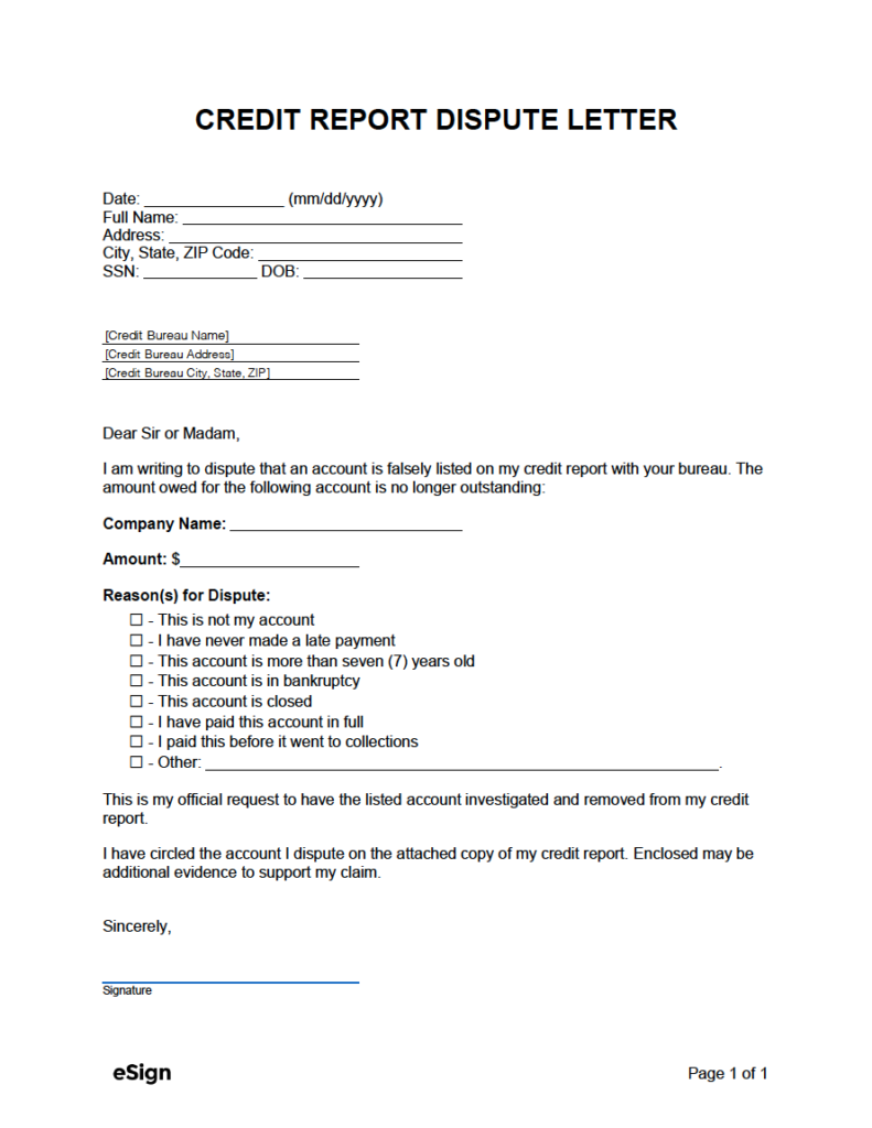 Free Debt Letter Templates (8)