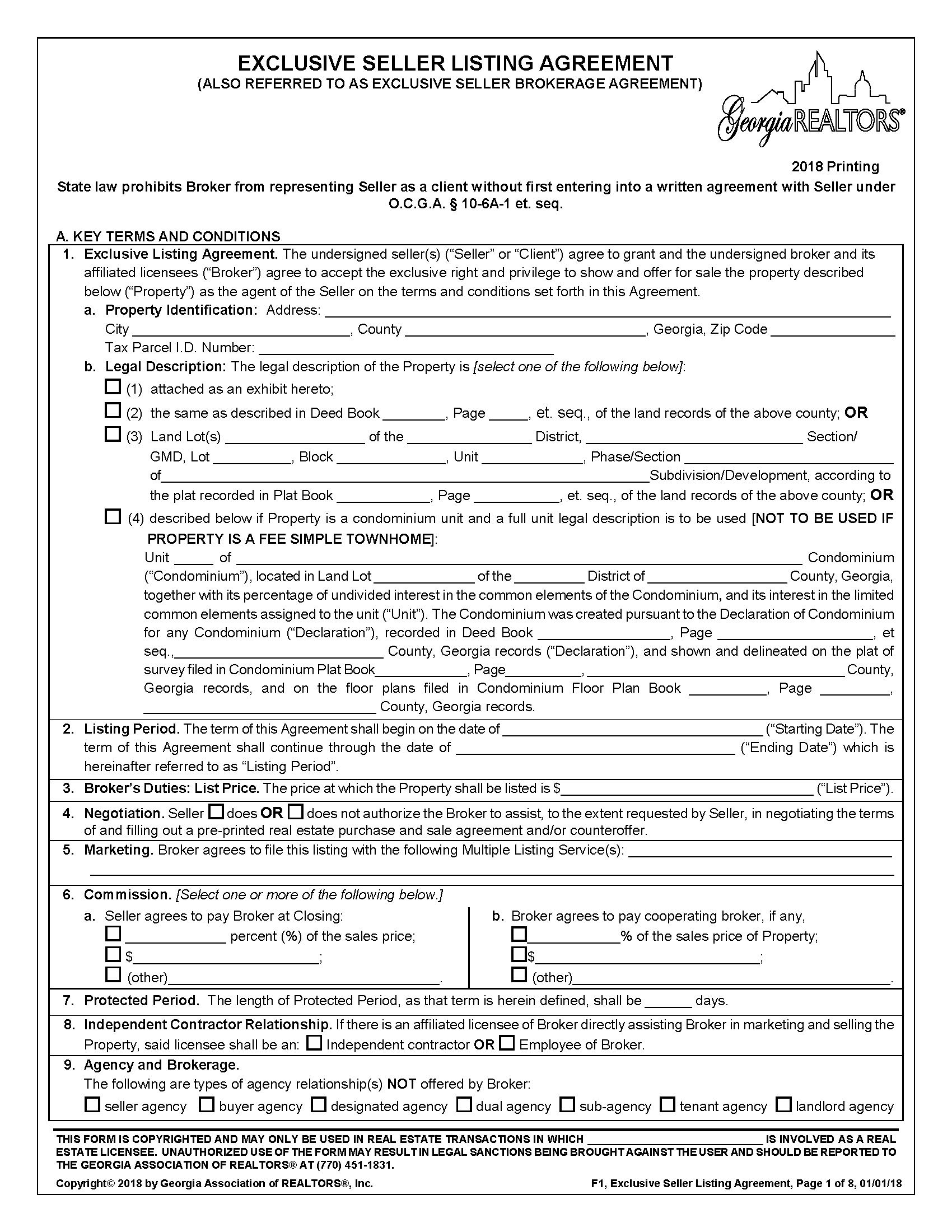 Free Georgia Real Estate Listing Agreement PDF Word free-georgia-real-estate-listing-agreement-pdf-word