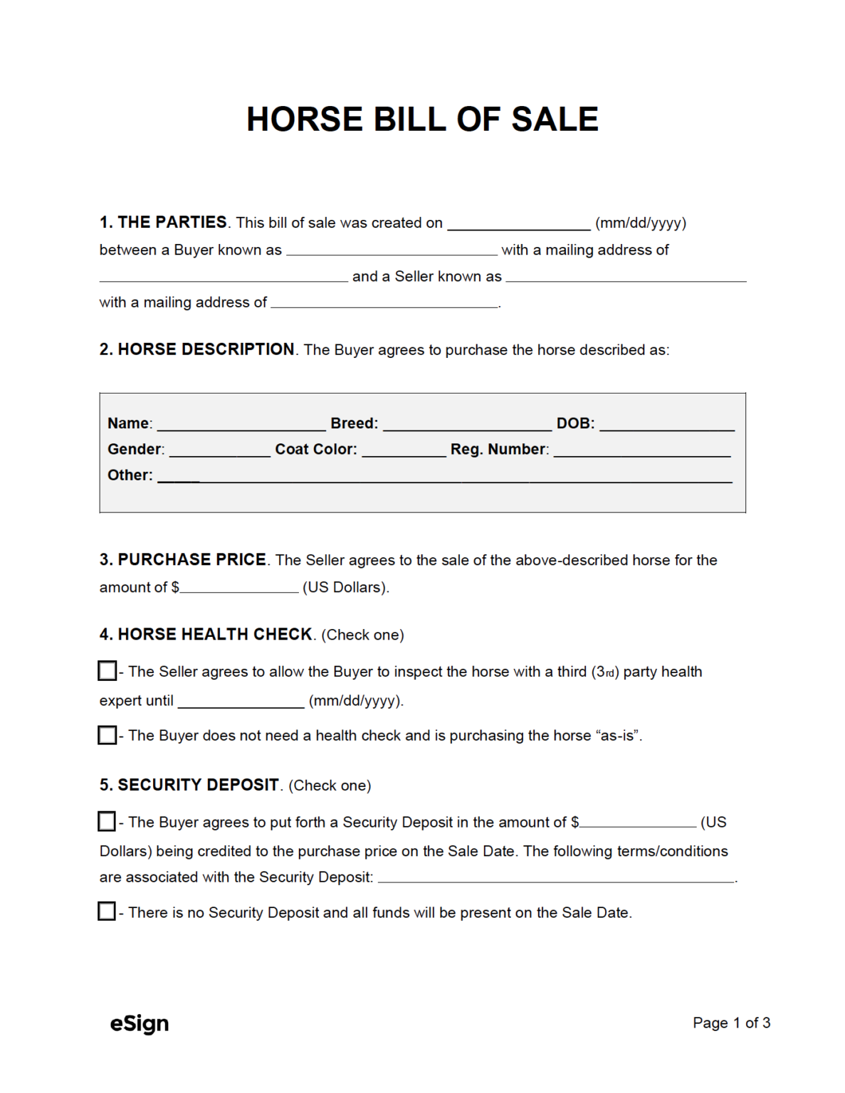 free-horse-bill-of-sale-form-pdf-word