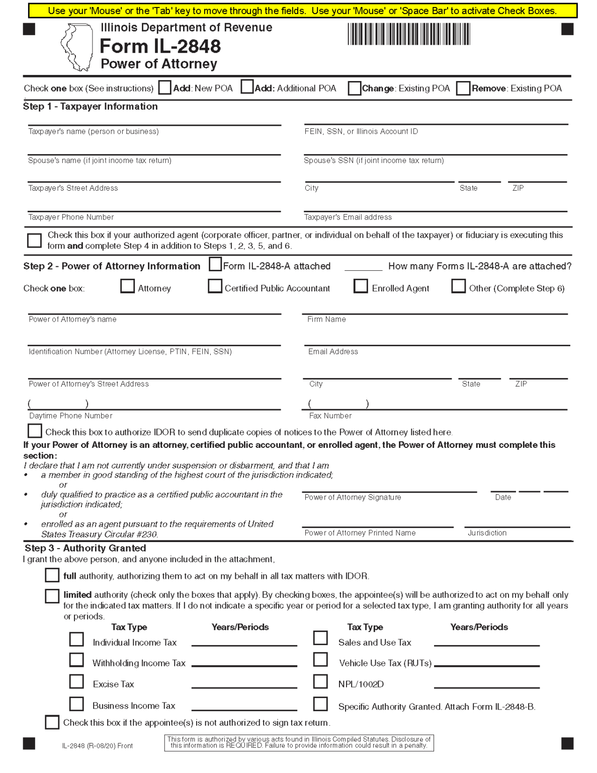 Free Illinois Power of Attorney Forms | PDF