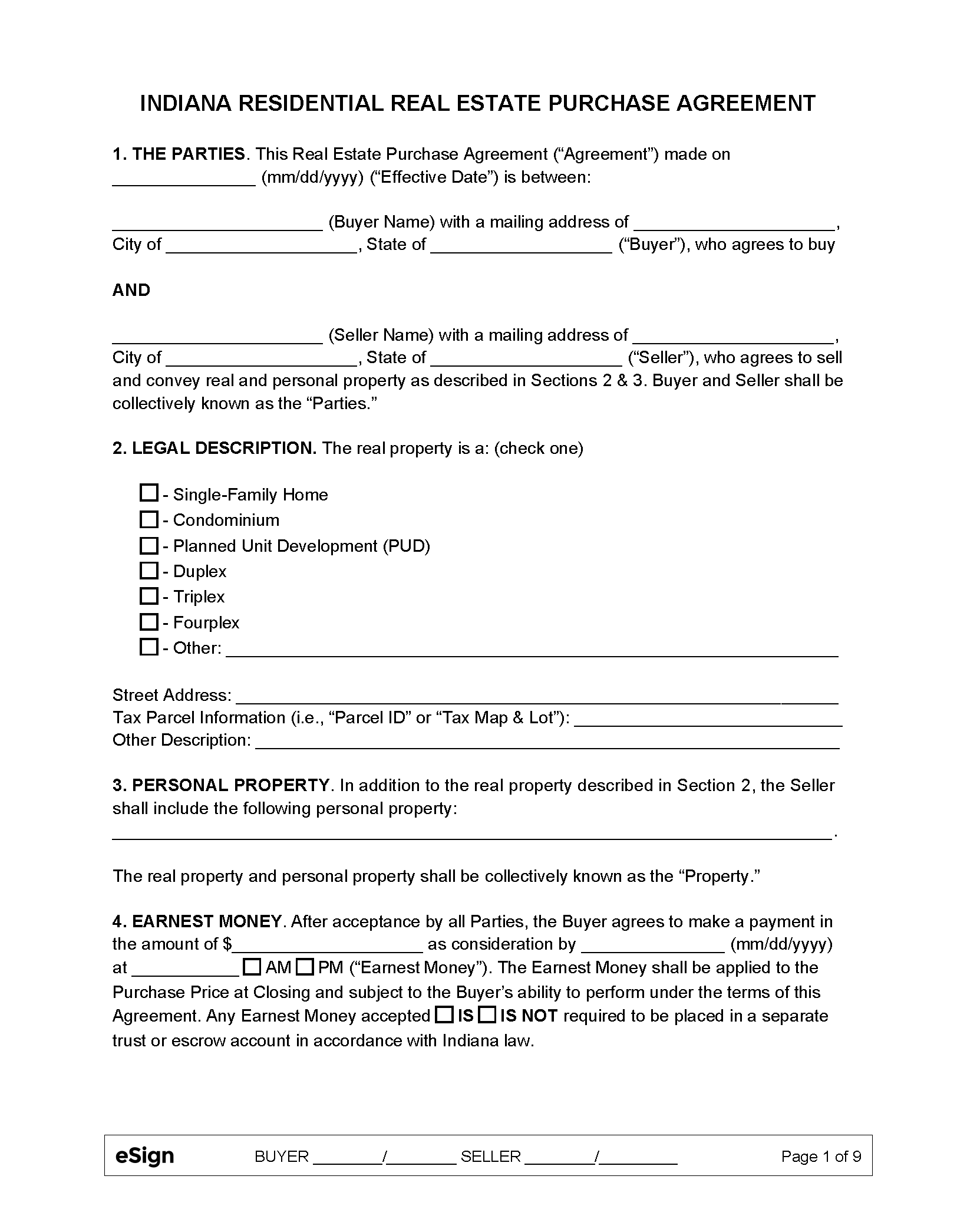 free-indiana-residential-purchase-and-sale-agreement-pdf-word