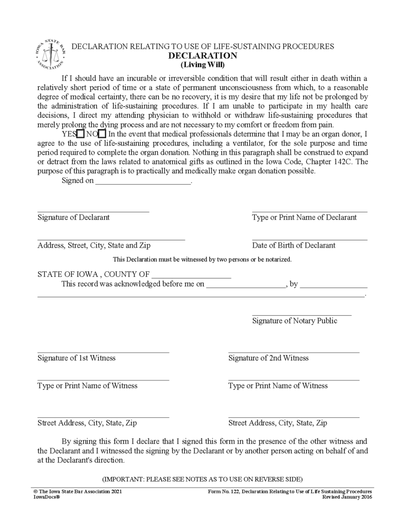 Free Iowa Power of Attorney Forms - PDF | Word