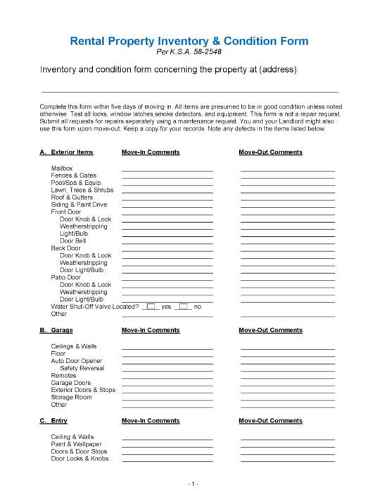 free-kansas-move-in-move-out-checklist-pdf