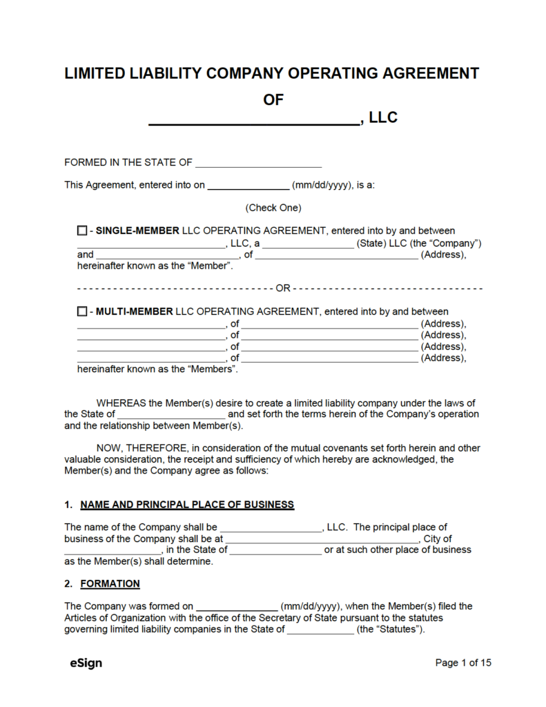 free-llc-operating-agreement-template-pdf-word