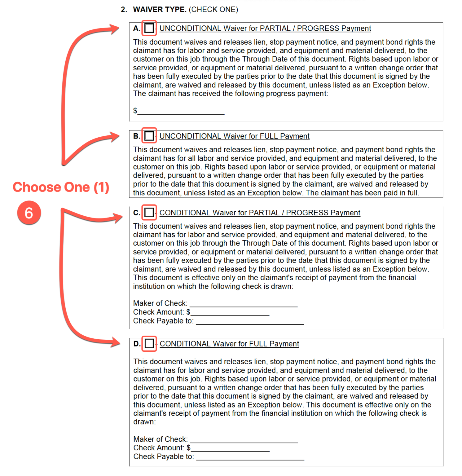 Free Lien Waiver Forms | PDF | Word