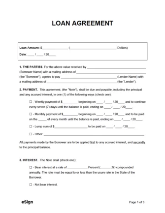 Credit Agreement Template