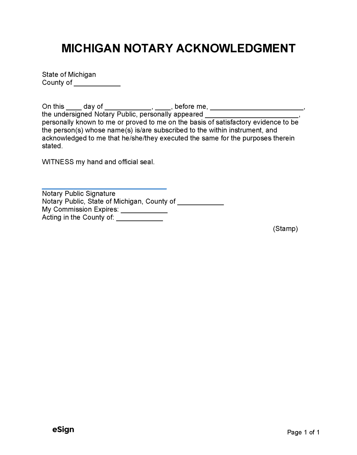 free-michigan-notary-acknowledgment-form-pdf-word