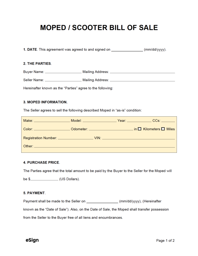 Free Bill Of Sale Forms 23 Pdf Word 6060