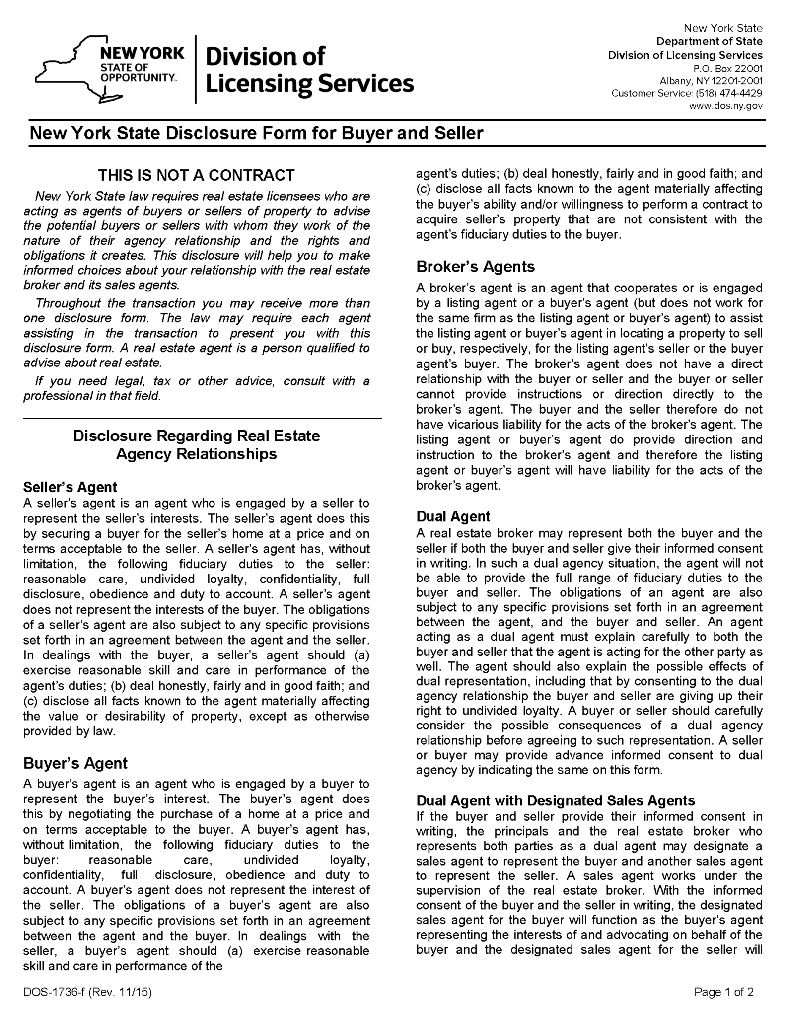 Free New York Real Estate Listing Agreement PDF Word