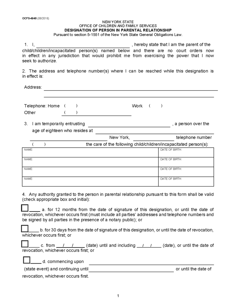 Free New York Power Of Attorney Forms - Pdf 