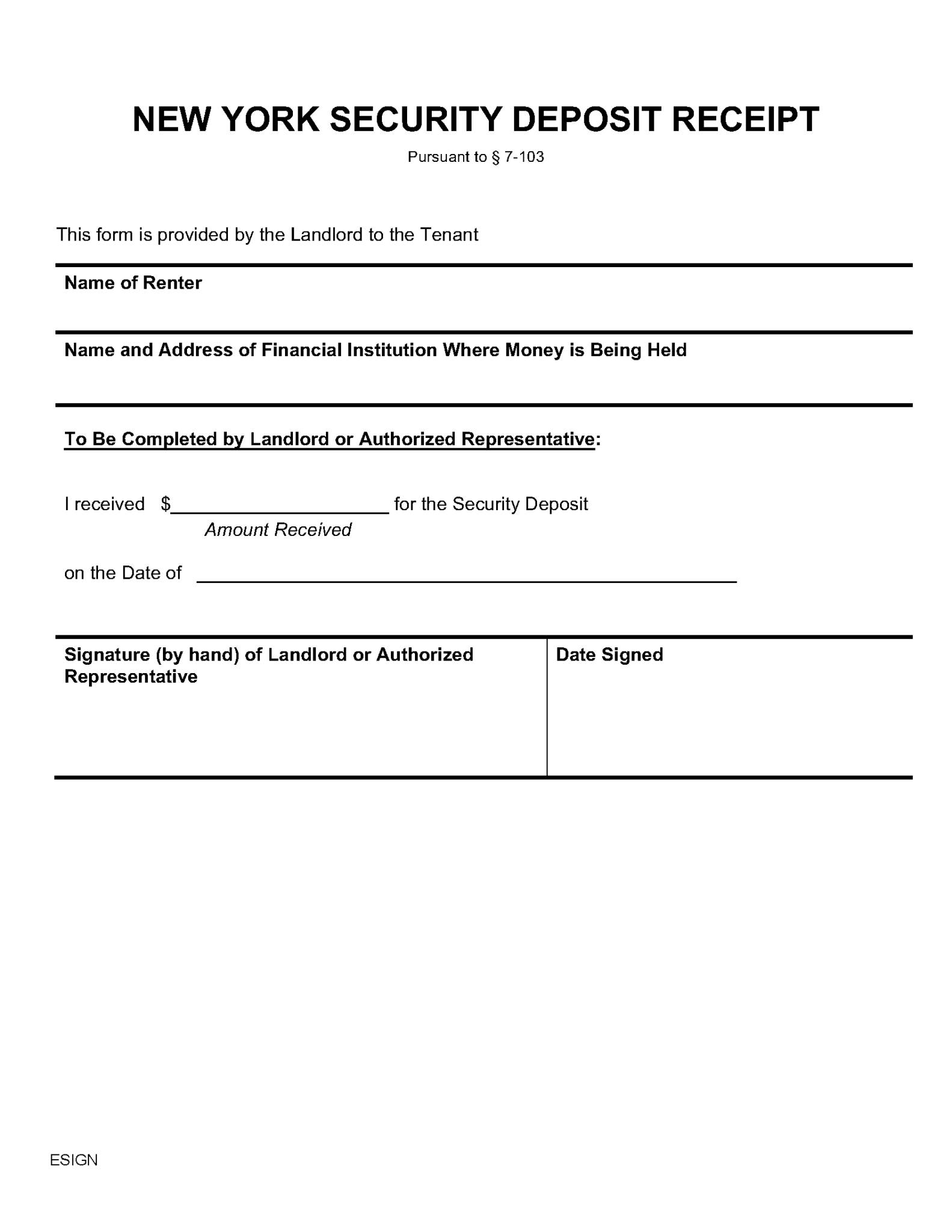 Free New York Rental Lease Agreement Templates (6) PDF