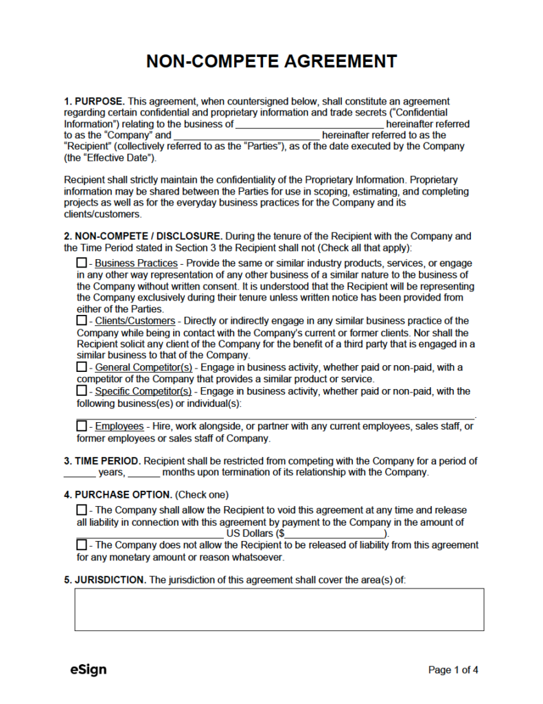 Free NonSolicitation Agreement Template PDF Word