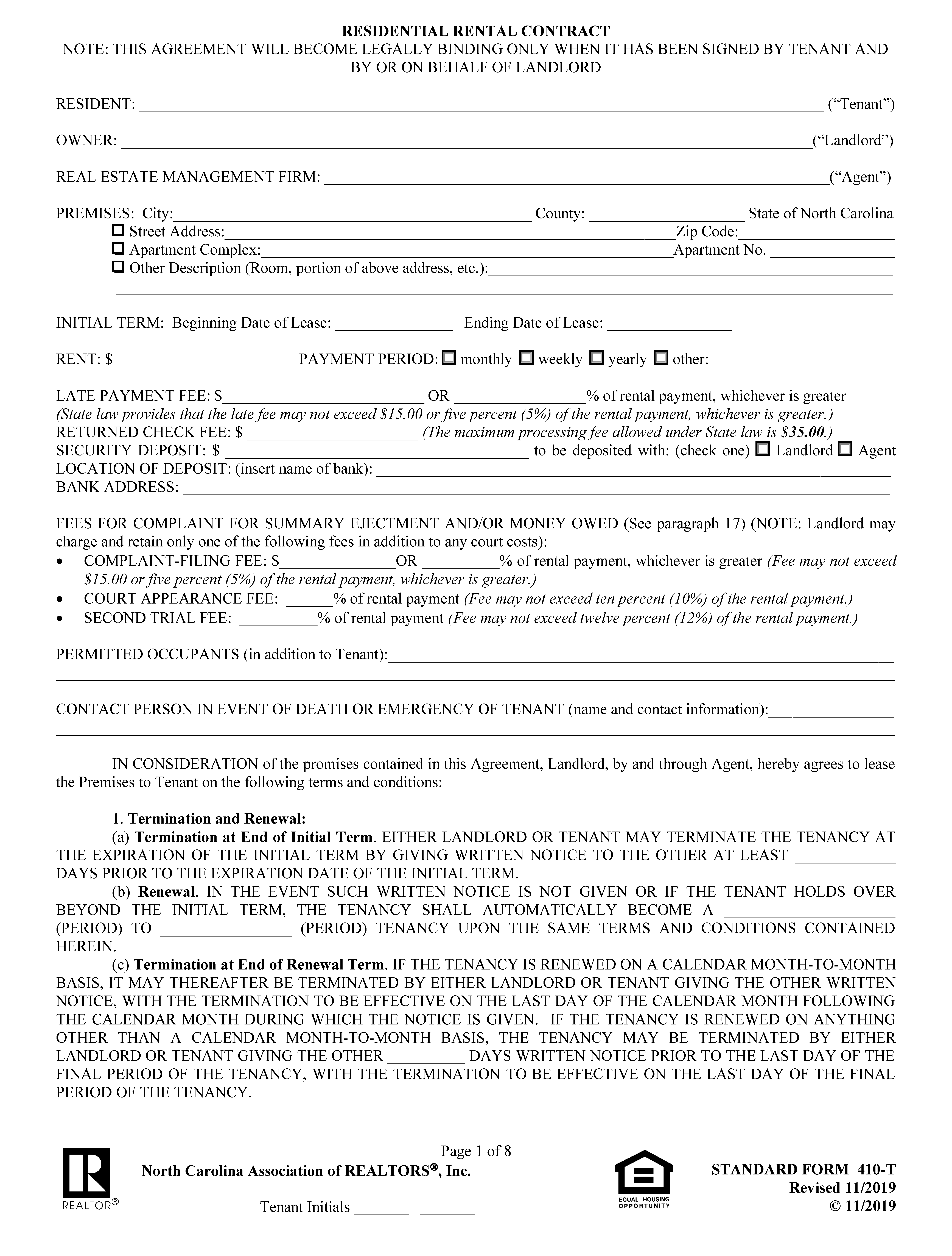 free-north-carolina-standard-residential-lease-agreement-pdf-word