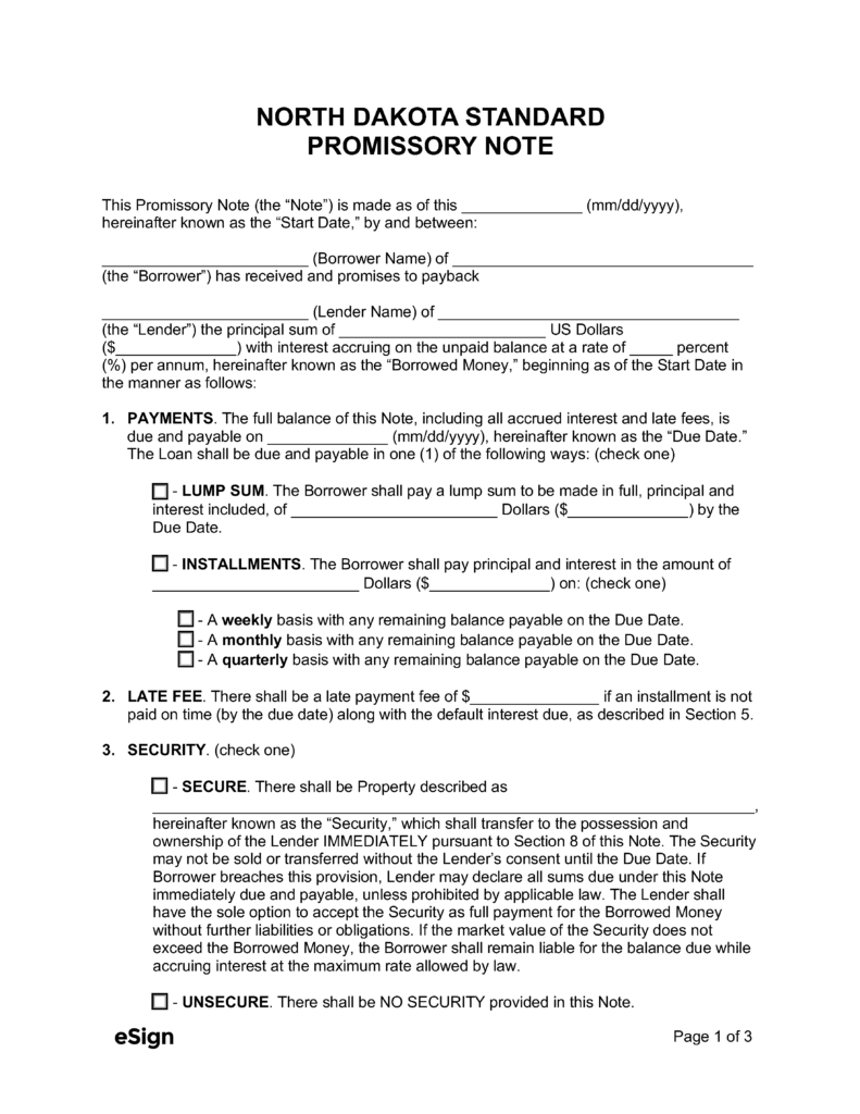 free-north-dakota-promissory-note-template-pdf-word