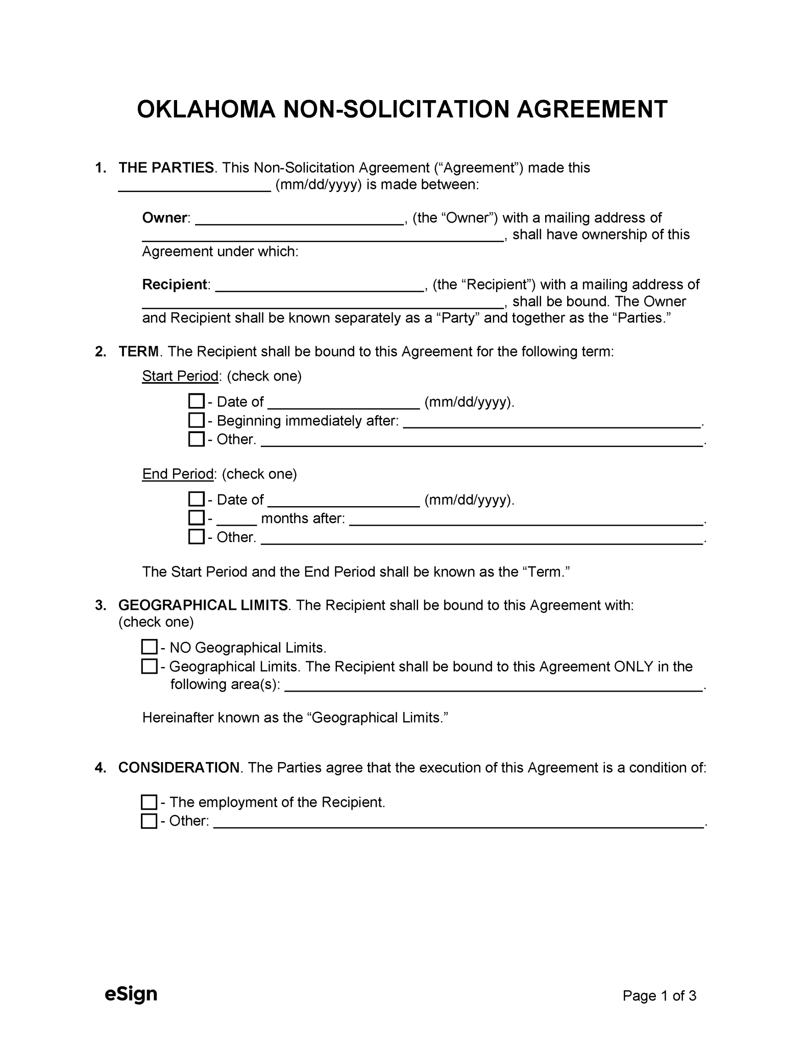 Free Oregon Agreement Template PDF Word