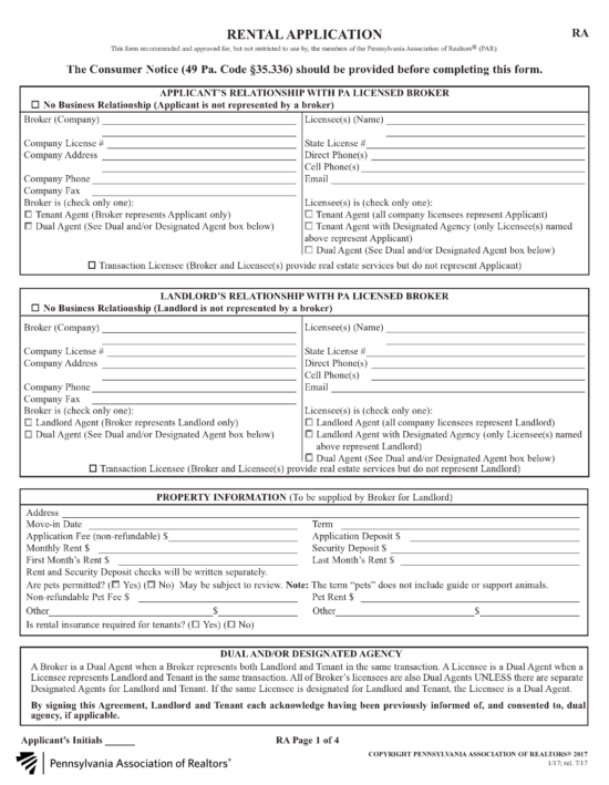 free-pennsylvania-rental-application-form-template-pdf-word