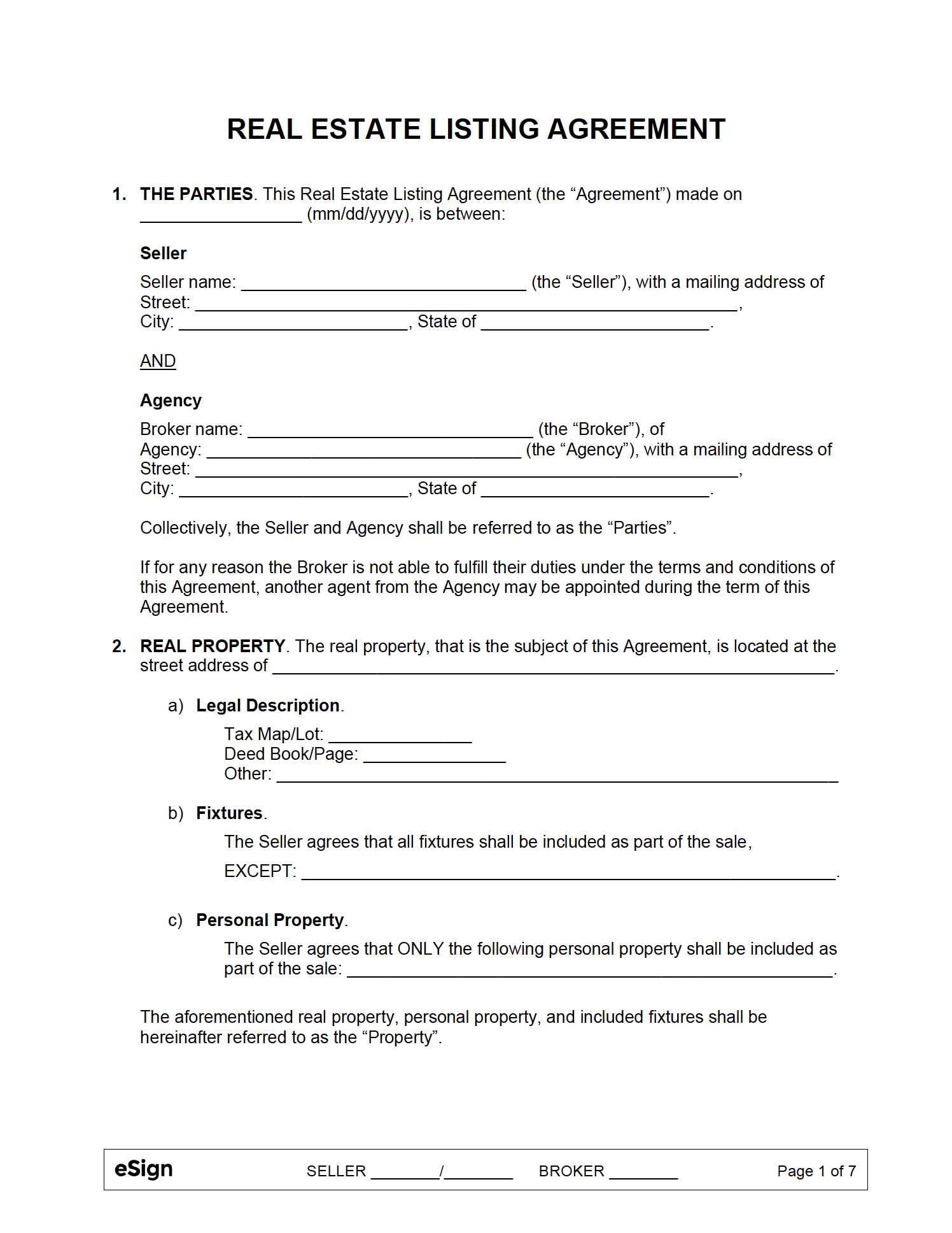 free-real-estate-listing-agreement-template-pdf-word