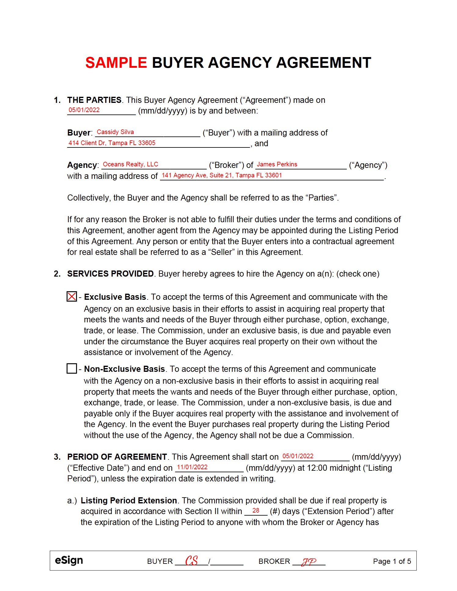 Free Buyer's Agency Agreement | PDF | Word