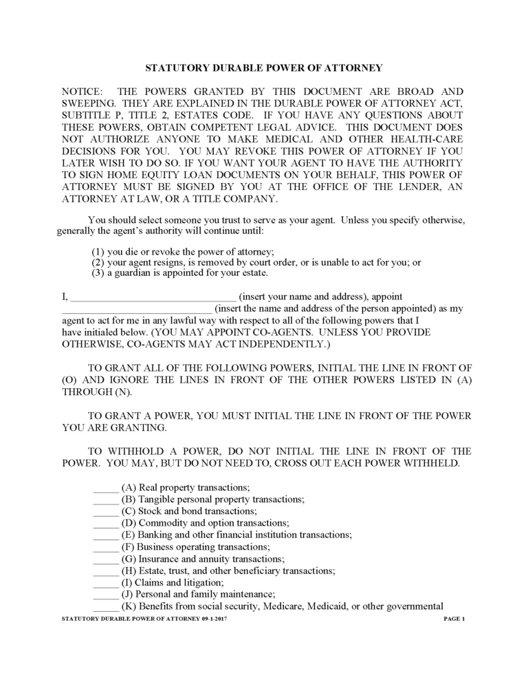 Free South Dakota Durable Power of Attorney Form | PDF