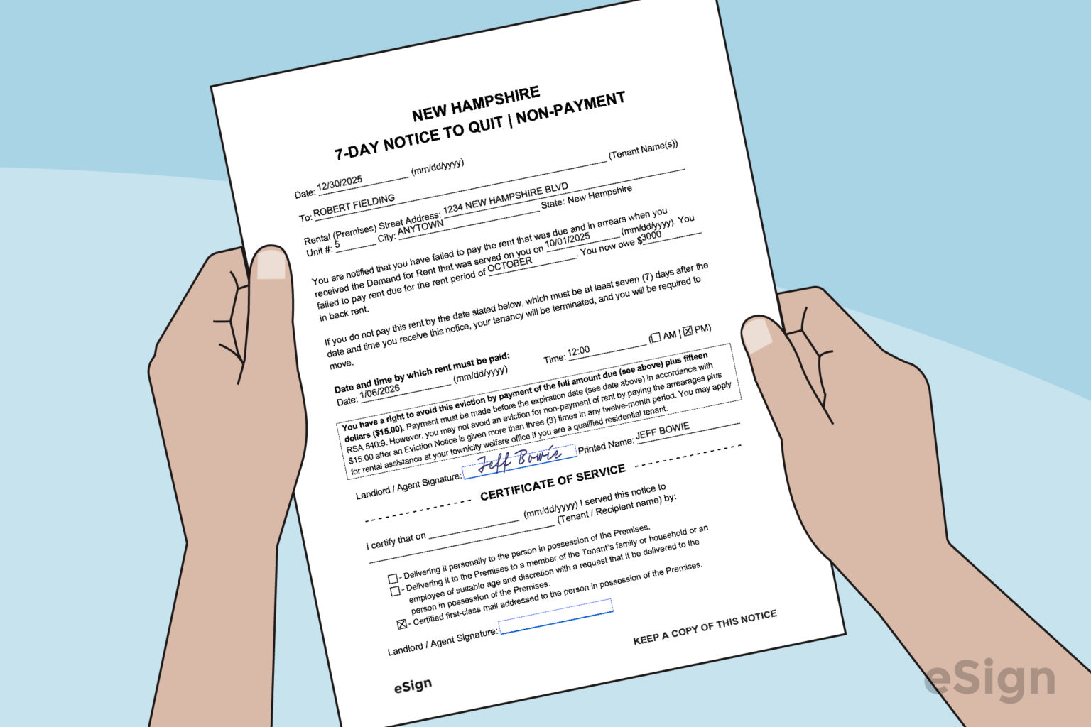 Free New Hampshire Eviction Notice Templates (5) | PDF