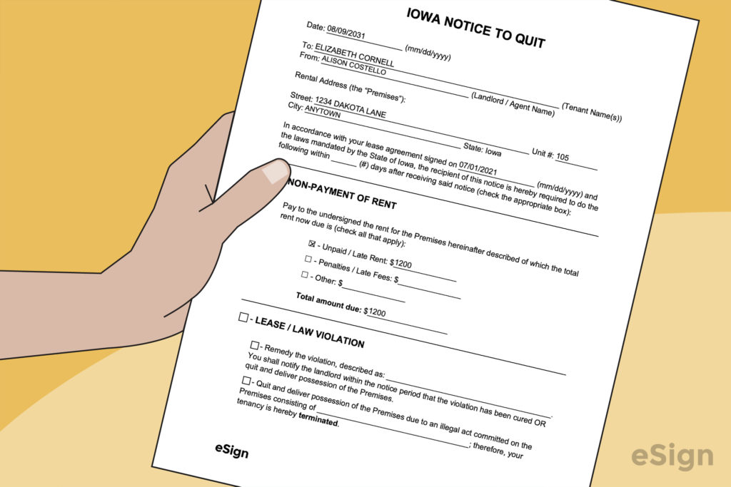 Free Iowa Eviction Notice Templates (5) | PDF | Word