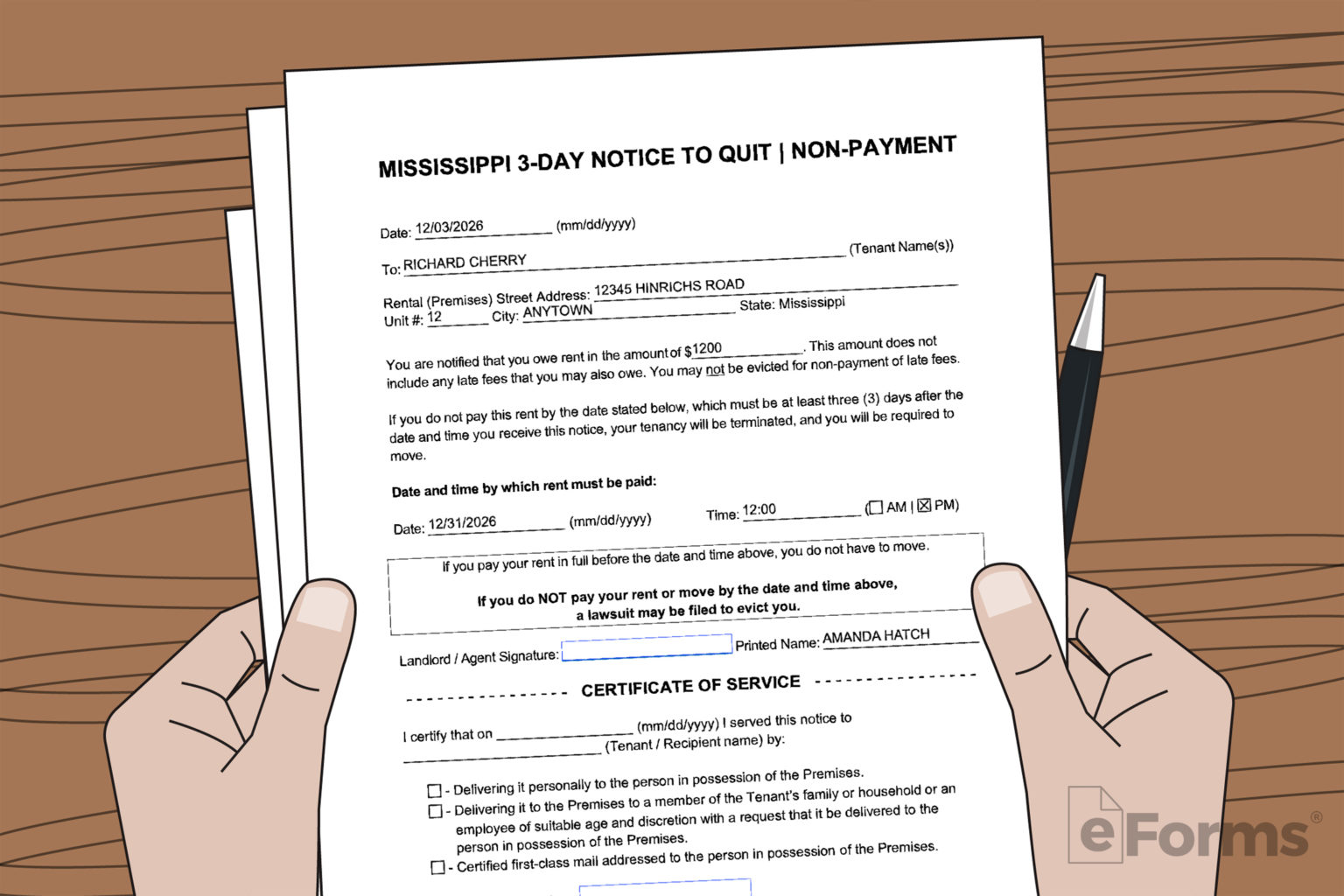 Free Mississippi Eviction Notice Templates (4) PDF Word
