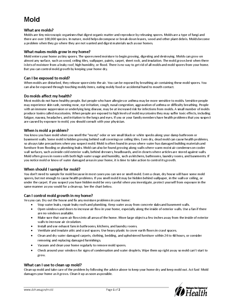 Free Washington Standard Residential Lease Agreement PDF Word