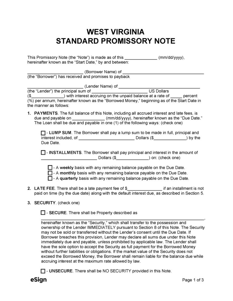 Free West Virginia Deed of Trust Form PDF Word